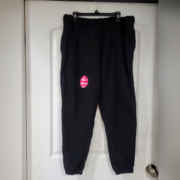 NWT LOVE BLACK FLEECE JOGGERS 2X ELASTIC WAIST - Picture 1 of 3